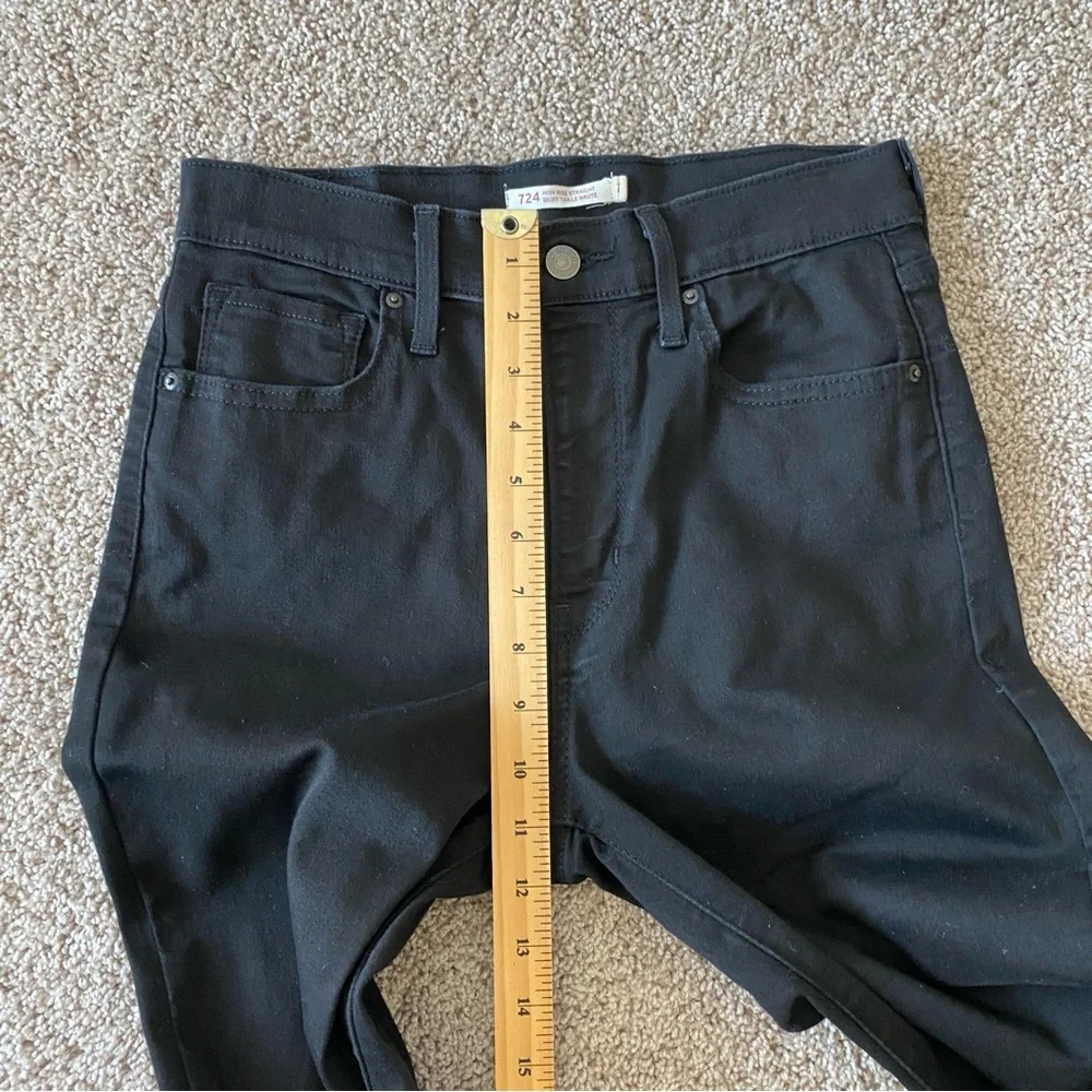 Levi's Women's Straight Leg Jeans - Black - Picture 15 of 16